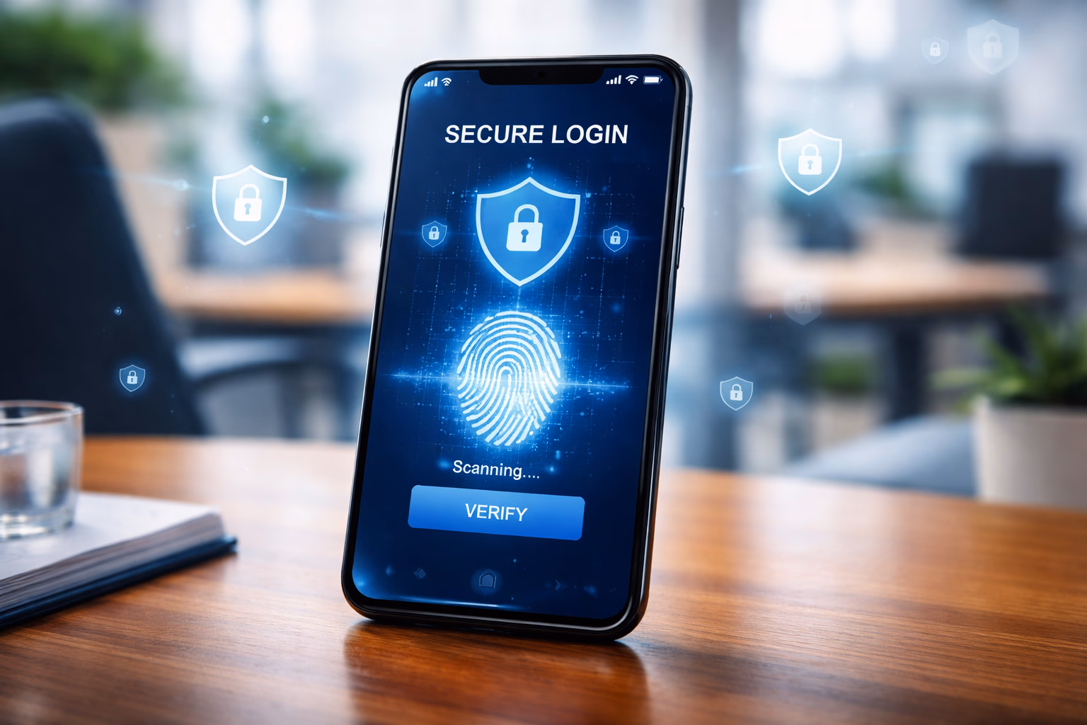 Enthusiastic casino host presenting advanced security features on a digital display inside a bright gaming venue representing MJL999 secure login for Bangladeshi players